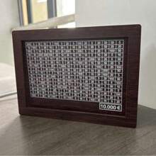 1pc Wooden Money Saving Box, Creative Craft Gift (Money Box Comes With 1 Erasable Pen)