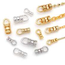 5pcs 18K Plated Universal Clasp Clips For Necklace, Bracelet, Anklet, DIY Jewelry Accessories - Multicolor - View 2