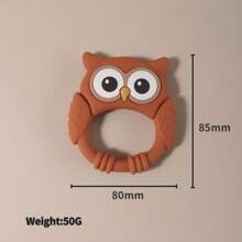 Mordedor de silicona con forma de búho lindo para bebés, juguete de dentición para desarrollar la capacidad de agarre - Multicolor - Ver 3