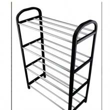 SHOE RACK 5 Tiers Multipurpose 10 Pairs Portable Shoe Organizer GALERIADDD New Good Quality From 2025 - BLACK - View 7