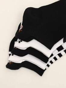 1/5 Pairs Of Milk Striped Short Socks Cow Personalized Short Socks Boat Socks Four Seasons Socks 1 Pair Of Random Color 5 Pairs Combination Short Socks Milk Striped Cow Label Short Socks Korean Ins - Multicolor - View 5