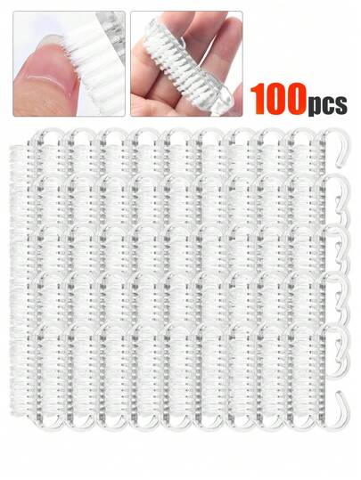 10-100件/套迷你指甲除尘刷，带手柄，适用于清洁手指甲、脚趾甲、手指和脚趾，颜色随机，指甲护理软毛清洁刷，修甲美足工具套装