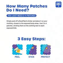 NATPAT 24ct "BuzzPatch" Adult Mosquito Repellent Stickers Natural And Ideal For Camping And Travel - 1 - View 5