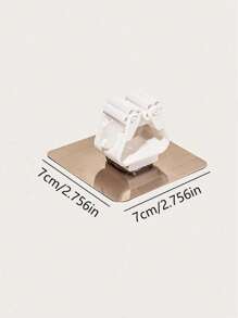 1/2/4个装白色壁挂式强力粘钩，拖把扫帚固定夹，适用于浴室和厨房收纳，可用于包袋、收纳盒、橱柜等。