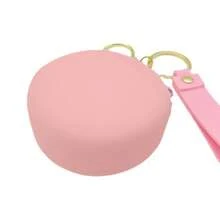 Silicone Coin Purse, Cute Donut Zipper Closure Portable Hanging Pendant Backpack Charm - Pink - View 7
