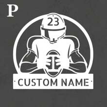 Customized Metal Logos For Football Decor, Basketball Decor, And Rugby Players,Room Decor Gifts For Football , Basketball, And Rugby Enthusiasts, Customized Wall Decorations For Football, Basketball, And Rugby Players, Player Name Logos, Gifts For Football Players, And Sports Wall Paintings Wall Decor Birthday Graduation