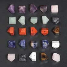 3 件 10x10x10mm 天然石金字塔珠 - 玫瑰石英、紫水晶、虎眼散珠隔珠，用于制作珠宝 DIY 手链项链，非常适合工艺爱好者和礼物创意 - Beads - 查看 4