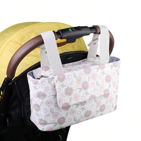 Bolsa para colgar en el cochecito, bolsa de almacenamiento multifuncional para el coche de bebé, bolso grande para mamá, portátil
