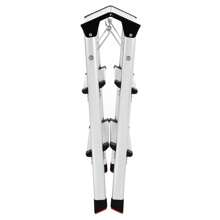 SONGMICS Ladder, 3 Step Ladder, Aluminium Ladder With 3 Non-Slip Steps, Multi-Purpose, Max. Load Capacity 150 Kg - Silver - View 10