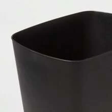 Papelera de tocador abierta T3gal negra - Brightroom ™: Papelera de plástico mate compacta para interiores, tamaño pequeño, para uso en el baño - 1 - Ver 3