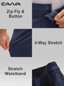 Cavva Pantaloncini da golf estivi da uomo da 7 pollici, ad asciugatura rapida, leggeri, traspiranti, con 6 tasche, adatti per lavoro, escursioni, pesca