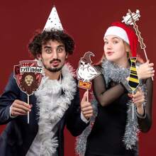 WB Harry Potter Officially Licensed Harry Potter Series Party Paper Photo Booth Props Magical Wizard Party Photo Props Castle Glasses Birthday And Balloon Set Birthday Decorations Accessories Party Supplies - Harry Potter - View 5