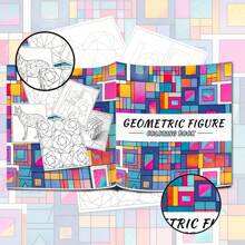 1 pieza Libro para colorear de adultos con patrón geométrico, papel talla grande grueso actualizado de 120g, versión 2025, 7.9*7.9 pulgadas, 24 páginas, impresión de un solo lado, patrones elegantes, regalo relajante para el Día de San Valentín, cumpleaños, Pascua y otras fiestas