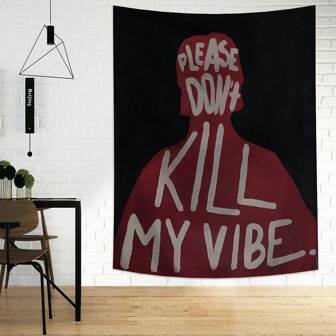 1pc Modern Art Printed Tapestry, 1 Count Aesthetic Wall Decor, Ins Style, Polyester Tapestry, Home Decor For Living Room, Bedroom, Office, Dorm, Party, Rectangular Kitchen Wall Hanging Cloth With Draping Effect, Comes With 3 Wall Nails And 2 Clips