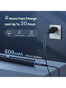 Sejoy Electric Toothbrush With 7 Brush Heads For Adults And Teens, 3 Personalized Modes With 2 Minutes Build In Smart Timer, IPX7 Waterproof,For Home And Travel - Blue - View 8