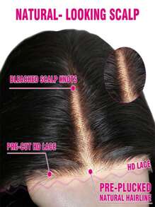 bling hair Straight Human Hair Lace Front Wigs, 13x4 13x6 Transparent Lace Front Wigs For Women, Glueless Brazilian Human Hair Lace Front Wig, 180% Density, Pre Plucked With Baby Hairline - SNatural - 查看 5