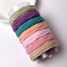 7 peças/Conjunto de Elásticos para Cabelo, Elásticos para Cabelo de Criança Elásticos, Pequenas Minibandas para Cabelo Suaves Porta-Rabos de Cabelo Acessórios para Cabelo, Multicoloridas