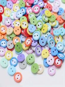 30 Pieces Set Of 2-Hole Circular Resin Sewing Buttons, 11mm, Mixed Color Variety Package, Suitable For Sewing, Cuffs, Shirts, Skirts, Collage And DIY Projects, Clothing Repair And Creative Design, Clothing Buttons