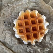 3件套，逼真面包法棍牛角包系列，华夫饼贝果PU材质欧式苏打面包模型法棍糕点吐司袋节日派对用品摄影仿真面包道具礼物生日毕业 - 多色 - 查看 10