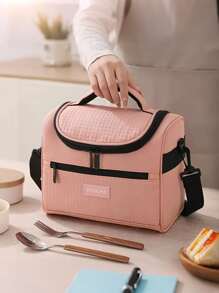 Portable Insulated Lunch Bag, Thickened Aluminum Foil Lunch Bag, Large Capacity Handheld Picnic Bag, Heat And Cold Insulation Ice Bag, Oxford Cloth Insulation Bag, Thickened PEVA Ice Bag, Suitable For Adult Office Lunch Bag