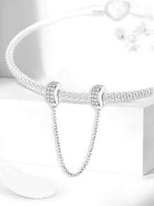 1 PC Double Row Zirconia Chain Pendant Beads Pendant Ball Suitable For Bracelets DIY Women's Jewelry - Double Row Zirconium  Chain - View 4