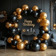 12 Large Chrome Metallic Balloon Balloons 16 Inches Large Round Balloons Premium Birthday Party Decoration - 金色 - 查看 5