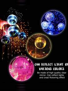 1 件银色镜面迪斯科球装饰挂镜球，时尚有趣，适合大型派对装饰 - 适用于 DJ 俱乐部、派对、婚礼、家居装饰和现场舞台，带挂环，易于安装 - 彩色 - 查看 11