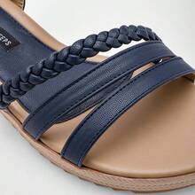 Lambers & Sheeps Navy Blue Women's Sandal - 黑色 - 查看 4