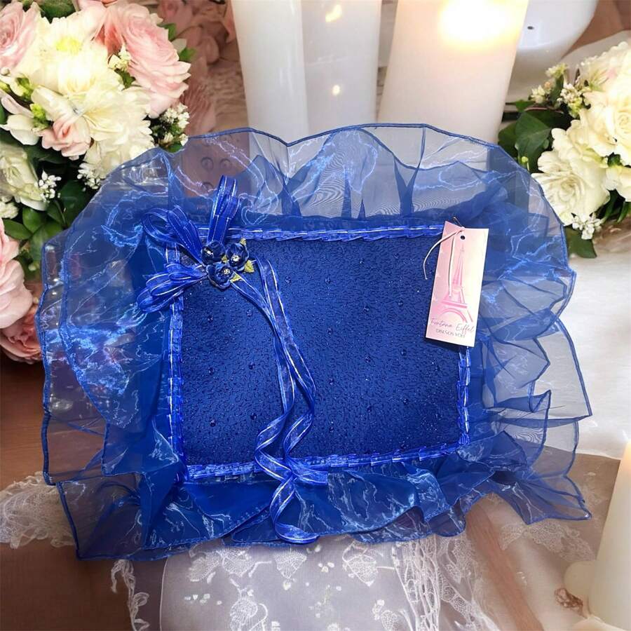 Cojin XV años Cojin para Quinceañera Ceremonia en Iglesia muchos colores - azul real - Ver 1