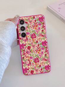 Ốp điện thoại TPU màu hồng họa tiết hoa, ốp điện thoại hoa văn cổ điển, ốp điện thoại phong cách Y2K, ốp điện thoại TPU màu hồng hoa nhiều màu, tương thích với iPhone & Galaxy S26/S26 Plus/S26 Ultra, quà tặng mùa xuân. - Nhiều màu - Xem 5