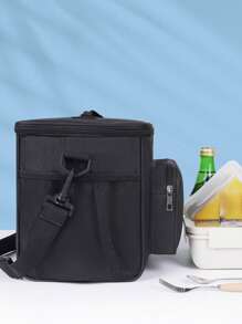 1pc Large Capacity Lunch Bag, Cartoon Capybara Printed Insulated Lunch Box Bag, Waterproof Thick Aluminum Foil Lunch Tote Bag, Suitable For Back To School, College, Study Supplies, Kitchen Storage And Accessories