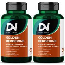 4-In-1 Berberine Supplement 1500mg, Glucose Support, With Ceylon Cinnamon Bitter Melon Ginkgo, Support Gut Health, Metabolism, Wellness, Divinity Nutra