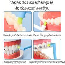 4 件套牙间刷，锥形牙刷，软毛间隙刷，非常适合牙齿矫正和细节清洁