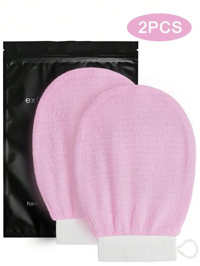 2pcs Exfoliating Glove Mitt, Shower Bath Body Wash Cleaner Scrubber Gloves Dead Skin And Dirt Remover For Body, Korean Body Exfoliator Sponge Loofah For Women Men, Bath And Body Works, Living Room Home Bedroom Bathroom House Decor, Travel Stuff, Wedding, Party, Birthday, Gifts For Men Mom Dad Friends, New Years, Accessories, Funny Gift