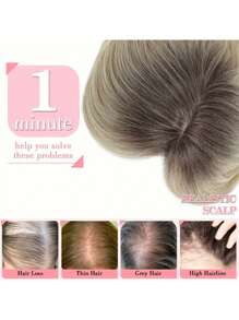 [22-Zoll Geradlinige Perücke Wig Block] Elegante 22-Zoll geradlinige Perücke Wig Block für Frauen, Hitzebeständige Faser, helles Braun bis Schwarz verlaufend, Volumen-Haarteil für mittleres Alter, einfach zu tragen, ideales Weihnachtsgeschenk