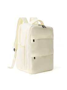 Release Buckle Decor Functional Backpack Laptop Backpack Business Travel Anti Theft Slim Durable Laptop Backpack Water Resistant College School Computer Bag For Women Men Fits 15.6 Inch Laptop - Màu be - Xem 6