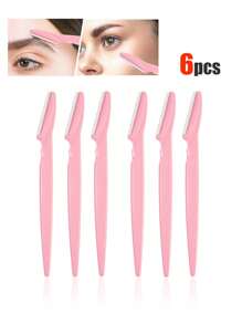 48/24/12/6/3/1 Pcs Multi-Color Eyebrow Trimmer & Shaver, Callus Remover, Body Hair Trimmer & Facial Eyebrow Razor Set With Long Handle Safety Blades And Precision Guards, Eyebrow Grooming Tool For Home Or Travel Use,Giveaways,Travel,Cheap Stuff,Travel Essential - Multicolor - View 15