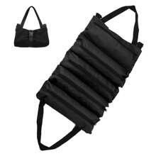 1pc 600D Oxford Cloth Tool Bag, Multi-Functional Rolled Tool Bag, Wrench Roll, For Car Repair Maintenance Tool Kit, Portable Multi-Purpose Hardware Tools Storage Pouch, 5 Zipper Pockets Rolled Storage Bag, Mechanic, Electrician & Enthusiasts Tool Roll Pouch, Car Camping Equipment