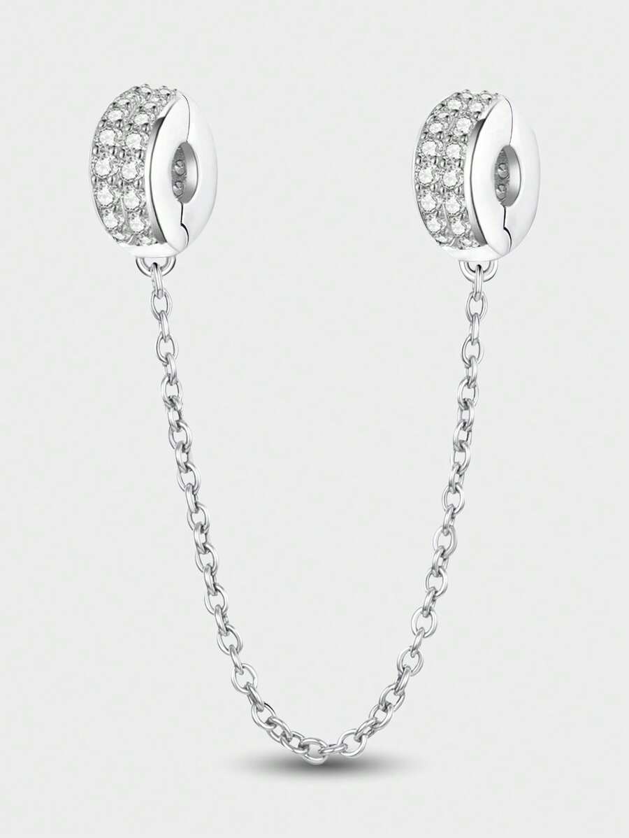 1 PC Double Row Zirconia Chain Pendant Beads Pendant Ball Suitable For Bracelets DIY Women's Jewelry - Double Row Zirconium  Chain - View 1