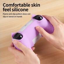 Funda protectora de silicona para el controlador de juego P5, diseño antideslizante con llamas, resistente a arañazos y caídas, accesorios para consolas de juegos