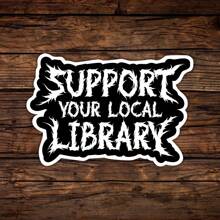 1PC Community Library Advocate Sticker, Decals Blending Bookish Aesthetics With Civic Activism, Designed For Water Bottles, Laptops & Community Boards To Promote Library Funding Initiatives - Multicolor - View 10