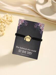 suteyi Pulsera ajustable de la temporada de graduación 2025, regalo de graduación para compañeros de clase y profesores