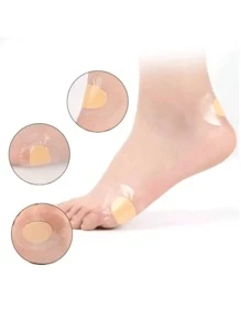 100pcs Clear Thin Invisible Shoe Friction Pads, Anti-Chafing For High Heels