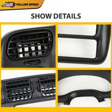 Dash Trim Bezel Cover Black Fit For 1998-2004 Chevy Blazer Jimmy S10 Double Din