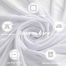 6 Pack Spandex Table Cover For 4FT Table Universal Fitted Stretch Tablecloth For Party, Banquet, Wedding And Events-White - White - View 6