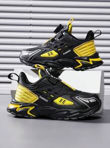 Spring/Summer Youth Sneakers Stylish Cool Running Shoes Boys Sports Shoes Spring And Autumn Leather Sneakers - Yellow - View 5