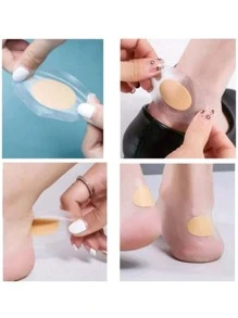 100pcs Clear Thin Invisible Shoe Friction Pads, Anti-Chafing For High Heels