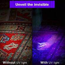 1pc 395nm UV Light Flashlight, Mini Portable Pen Lights For Leak, Pet Urine, Hotel Inspection, Dry Stain And Dye Detector Ultraviolet Invisible Ink Torch, Ore Money Scorpion Detection Lamp, Camping Accessories