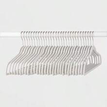 30pk Suit Flocked Hangers - White - View 3