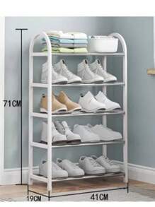 SHOE RACK 5 Tiers Multipurpose 10 Pairs Portable Shoe Organizer GALERIADDD New Good Quality From 2025 - WHITE - View 1
